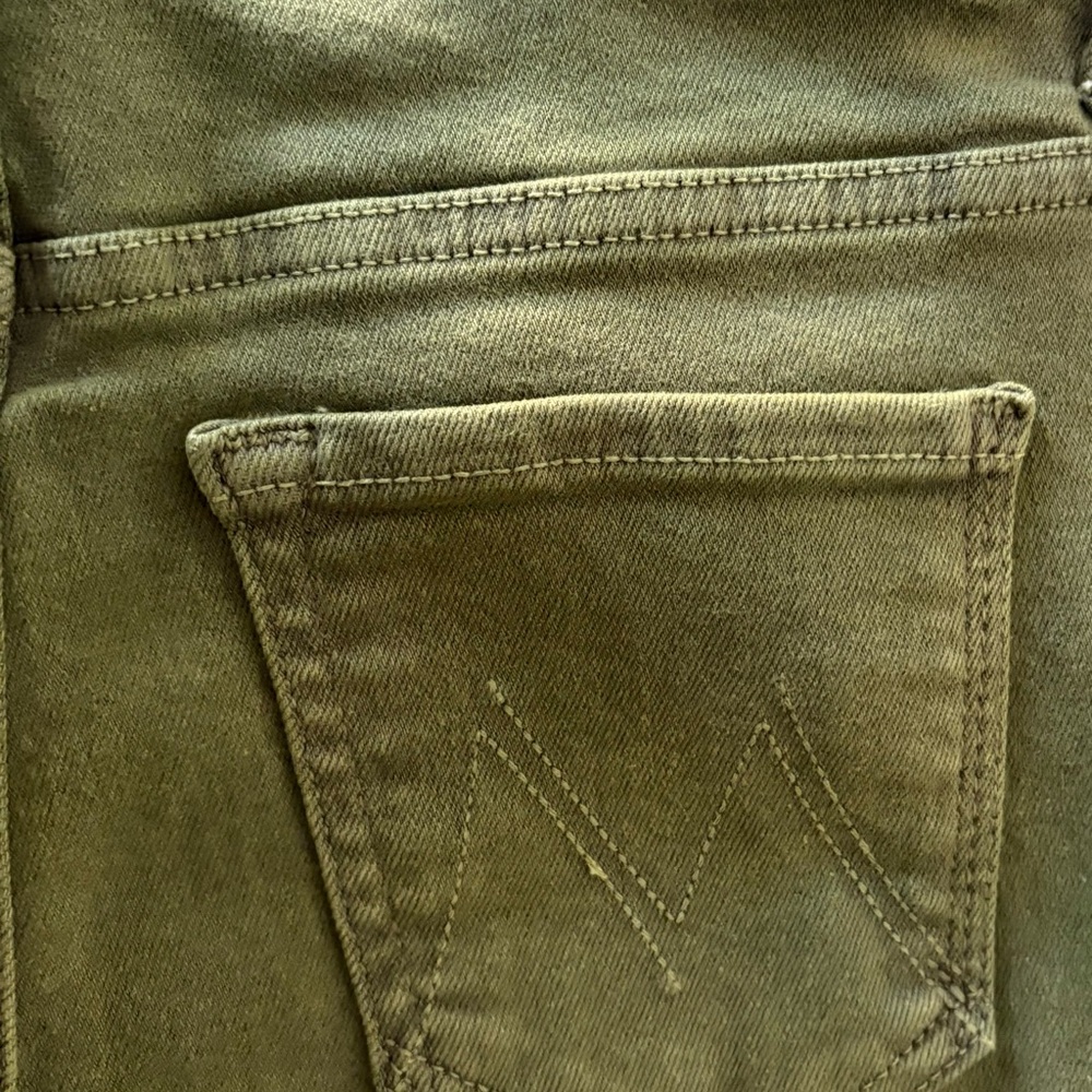 MOTHER Olive Green Women's Ankle Jeans